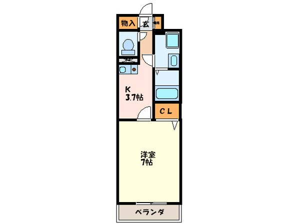 竹田ビル弐番館の物件間取画像